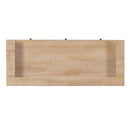 4-piece Dining Bar Table Set with 3 Upholstered Stools, Multifunctional Dining Table with 3 Drawers (Natural Wood Wash)