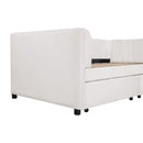 Upholstered Daybed With Ergonomic Design Backrest by HouseOfZazla