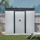 Outdoor Metal Storage Shed And Transparent Plate For Garden, Lawn by HouseOfZazla