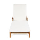 76.8" Solid Acacia Wood Sun Lounger Set of 2 with Cushions