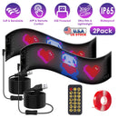 2Pack 16x96 Matrix Devil Eyes Lights For Car Ultra-thin Programmable LED Car Signs with APP Remote Control DIY Design Text Patterns Animations
