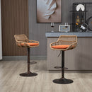 Modern Swivel Bar Stools Adjustable Counter Chairs With Footrest (Set of 2) by Unique Piece Furniture