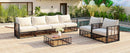 TOPMAX Modern Minimalist 7-Piece Metal Patio Sectional Sofa Set by HouseOfZazla