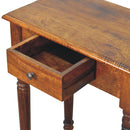 Turned Leg Writing Desk - Chestnut by Unique Piece Furniture