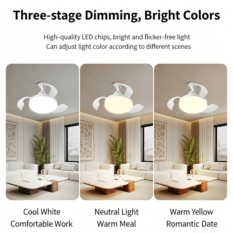 Bulb-Type Small Size Ceiling Fan With Retractable Blades, photo 8 of 10