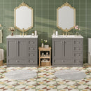 Shaker Free Standing Bathroom Vanity Cabinet & Sink, Soft Close Drawers, Soft Close Doors by HouseOfZazla