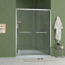 Aluminum Frame Double Sliding Shower Door (56-60"x70")