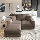 Deep Seat Convertible Sofa With Soft Pillows And Ottomans by HouseOfZazla