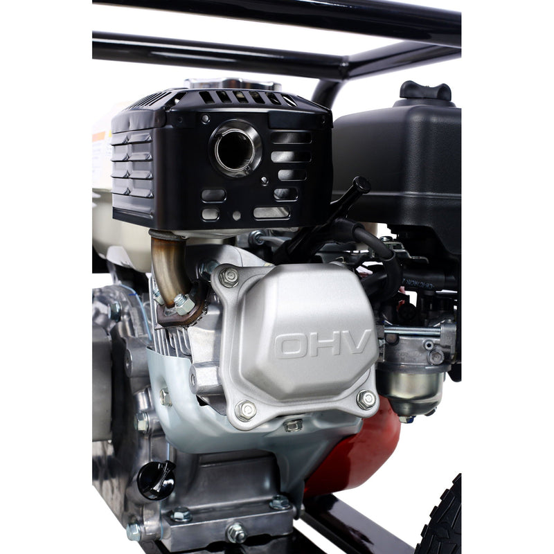 Honda - Gx160 Engine Water Pump 3" 264Gpm With Accessories Kit And Handle Wheel Kit - Black / Red, photo 15 of 18