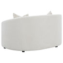 Rory - Sloped Arms Loveseat With Pillows - White by HouseOfZazla