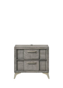2 Drawer Night Bookmatched Veneers - Gray by HouseOfZazla