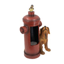 16.2x11x26.8" Red Fire Hydrant Water Fountain with Dog and Bird Accents, Outdoor Fountian with Light and Pump