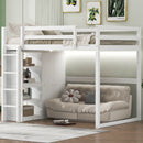 Loft Bed With Built In Wardrobe, Storage Shelves, And LED Light by HouseOfZazla