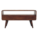 Solid Wood Curved Media Unit by HouseOfZazla