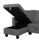 Nova - Reversible Sleeper Sectional Sofa With Storage Chaise by HouseOfZazla