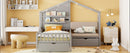 House Bed With Upholstered Sofa, Wireless Charging Station, Shelves And 2 Drawers by HouseOfZazla