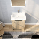 24 Inch Bathroom Vanity With Ceramic Basin (KD-Packing)
