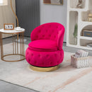 360 Degree Swivel Cuddle Barrel Accent Storage Chairs, Round Armchairs with Wide Upholstered, Fluffy Velvet Fabric Chair for Living Room, Bedroom, Office, Waiting Rooms