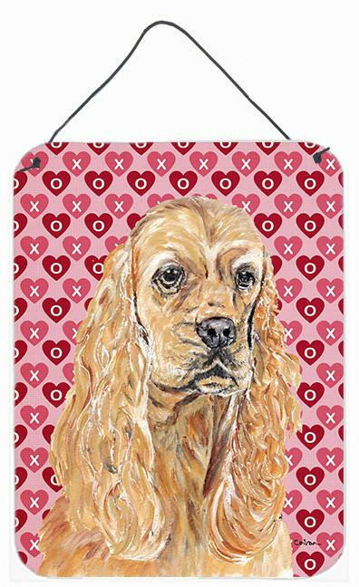 Cocker Spaniel Valentine's Love Aluminium Metal Wall or Door Hanging Prints