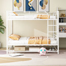 Metal Bunk Bed With Shelf And Guardrails by Unique Piece Furniture