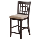 Lattice Back Counter Height Stools (Set of 2)