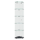 5 Tier Diamond Glass Display Case With 5 Dynamic LED Modes - Black by HouseOfZazla