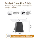 Rounded Square Outdoor Pedestal Dining Table