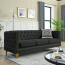 Modern Sofa With Button Tufting, Upholstered Couch For Living Room by HouseOfZazla