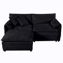 Modern Comfy Deep Seat Modular Sectional Sofa Cloud Couch With Ottoman by HouseOfZazla