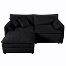 Modern Comfy Deep Seat Modular Sectional Sofa Cloud Couch With Ottoman by Unique Piece Furniture
