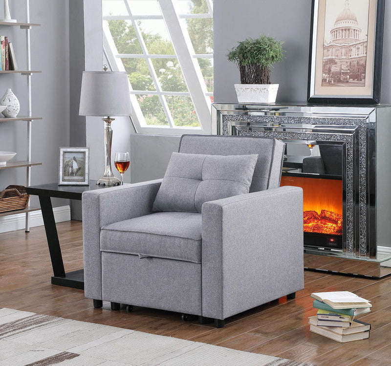 Zoey - Convertible Sleeper Chair With Side Pocket, photo 8 of 9