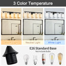 5-Light Matte Black Bathroom Lighting