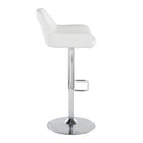 Daniella - Contemporary Adjustable Barstool With Swivel With Rounded Rectangle Footrest (Set of 2) by HouseOfZazla