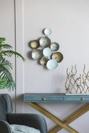 Contemporary Metal Wall Decor Accent - Golden / White by Unique Piece Furniture