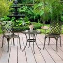 Outdoor Aluminum Dining Set of 2 Patio Bistro Chairs by LJGDeals