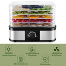 5 Tray Temperature Control Fruit Vegetable Dryer by LJGDeals