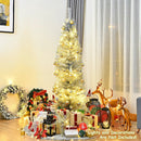 6 Feet Tinsel Tree Unlit Slim Pencil Christmas Tree by LJGDeals