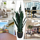 35.5 Inch Indoor-Outdoor Artificial Fake Snake Plant by LJGDeals