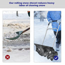 Rolling Snow Pusher Shovel with Adjustable Handle by LJGDeals