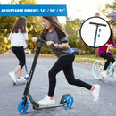 Portable Folding Sports Kick Scooter with LED Wheels-Blue by LJGDeals