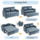 Pull-Out Sleeper Sofa With Reversible Backrest Cushion, Side Pockets, 2 USB Ports And A Phone Holder For Living Room by Unique Piece Furniture