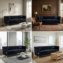 Mosharong-55 Velvet 3-Seater Sofa by HouseOfZazla