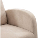 27.2"W Rocking Chair for Nursery, Polyester Glider Chair with High Back and Side Pocket, Rocking Accent Armchair with Rubber Wood Legs for Living Room/Bedroom.Beige