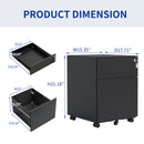 2 Drawer Mobile File Cabinet With Lock Steel File Cabinet For Legal / Letter / A4 / F4 Size / Home / Office Design by HouseOfZazla