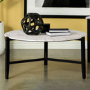 Tandi - Round Marble Coffee Table - White by HouseOfZazla
