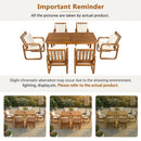 7 Pieces Patio Dining Set Outdoor Dining Table and Chairs
