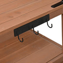 TOPMAX Potting Bench with Hutch, 50.2' Solid Fir Wood Garden Workstation by HouseOfZazla