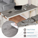 4 Piece Bar Table Set with Power Outlet,Bar Table Set with Chairs,Sofa Bar Table with Stools,Behind Couch Table with 3 Padded Stools,for Living Room,Dining room, White & Grey by Montret