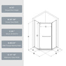 Goodyo - Neo-Angle Frameless Shower Door - Gold by HouseOfZazla