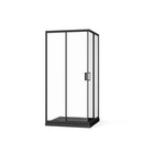 Corner Shower Enclosure, Sliding Door - Matte Black by HouseOfZazla